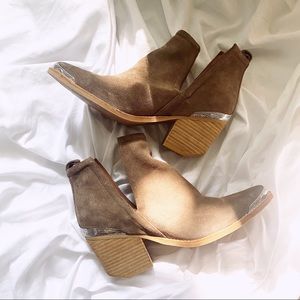 Jeffrey Campbell Cromwell Suede Ankle Boots Taupe